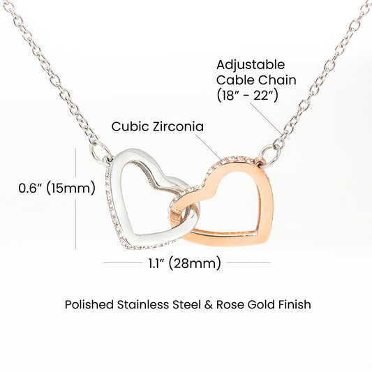 Interlocking Hearts Necklace (Yellow & White Gold Variants)