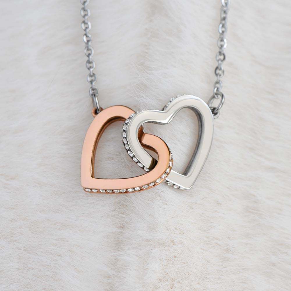 Interlocking Hearts Necklace (Yellow & White Gold Variants)