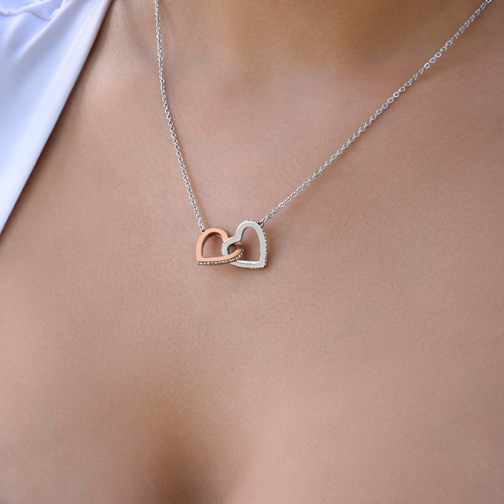 Interlocking Hearts Necklace (Yellow & White Gold Variants)