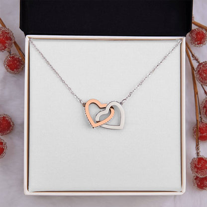 Interlocking Hearts Necklace (Yellow & White Gold Variants)