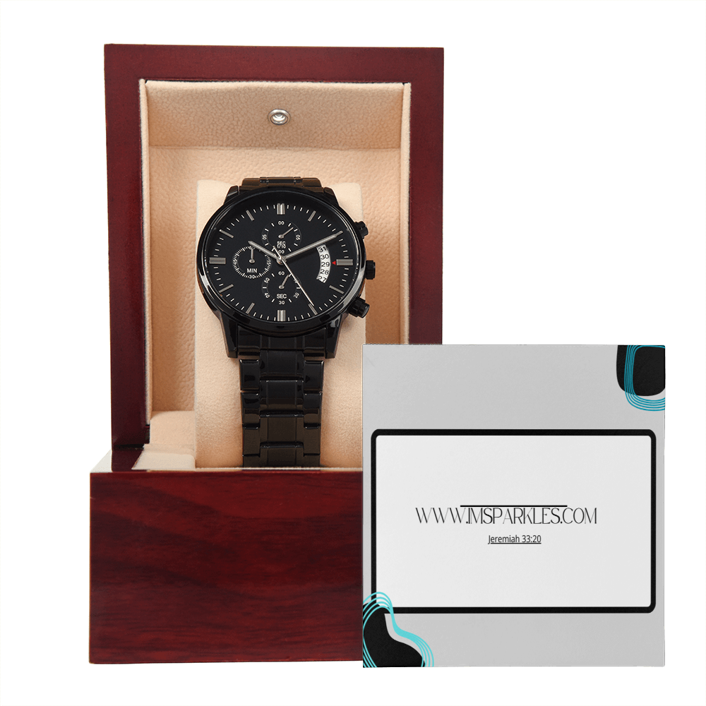 Black Chronograph Watch