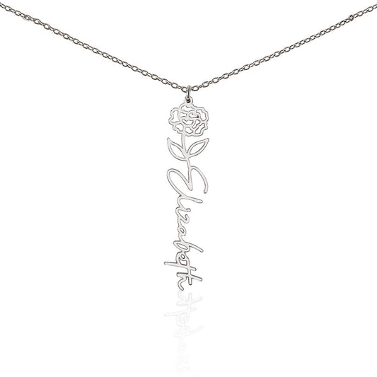 Flower Name Necklace