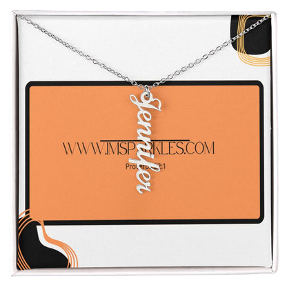 Multi Vertical Name Necklace (w/MC)