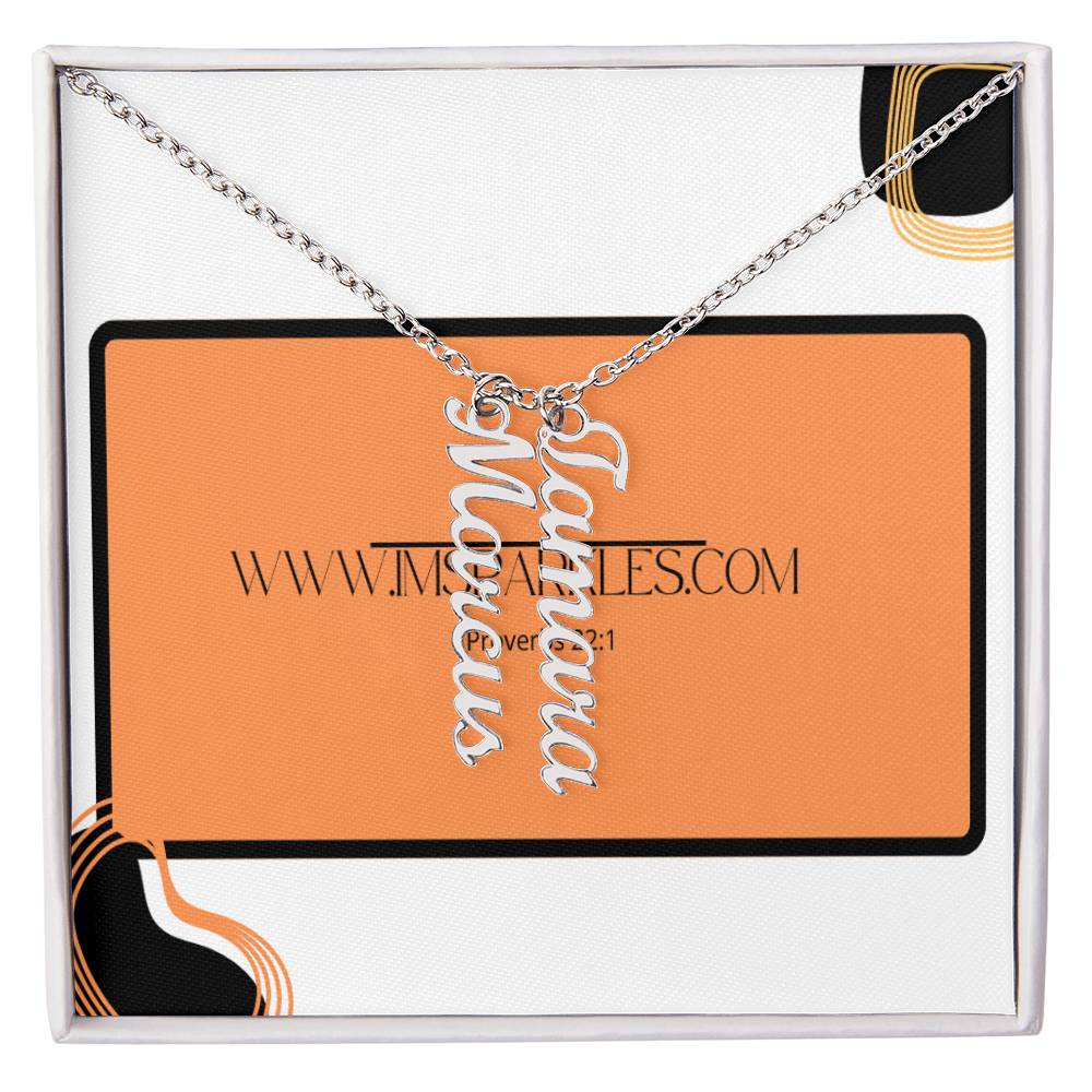 Multi Vertical Name Necklace (w/MC)