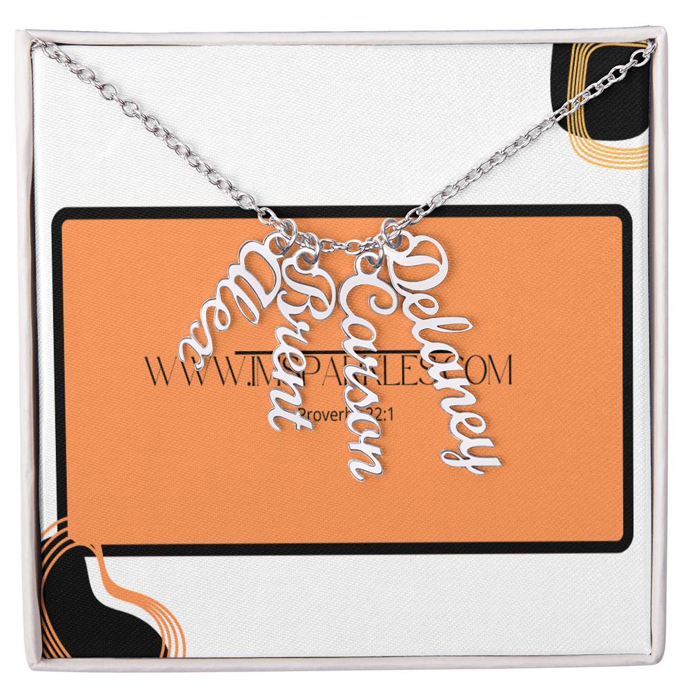 Multi Vertical Name Necklace (w/MC)