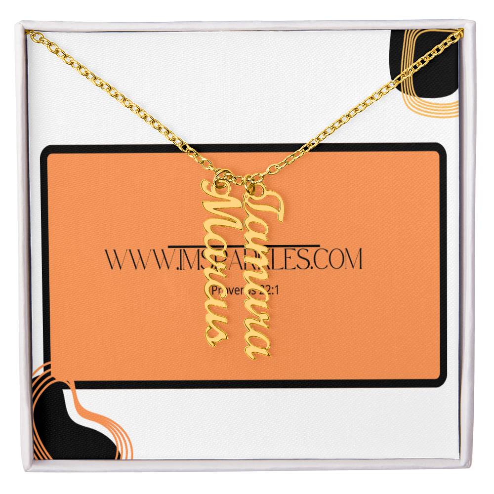 Multi Vertical Name Necklace (w/MC)