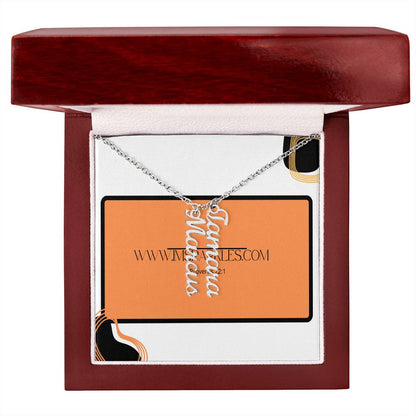 Multi Vertical Name Necklace (w/MC)