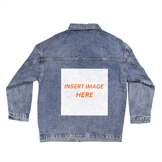 Oversized Women's DTG Denim Jacket, upload your image on back