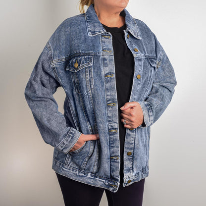 Oversized Women's DTG Denim Jacket, upload your image on back