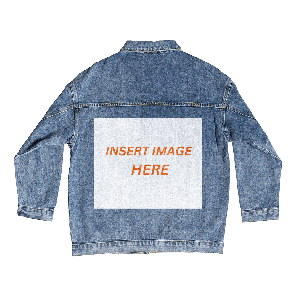 Men's DTG Denim Jacket, upload your image on back