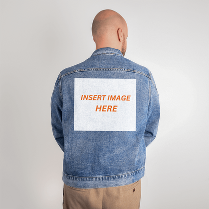 Men's DTG Denim Jacket, upload your image on back