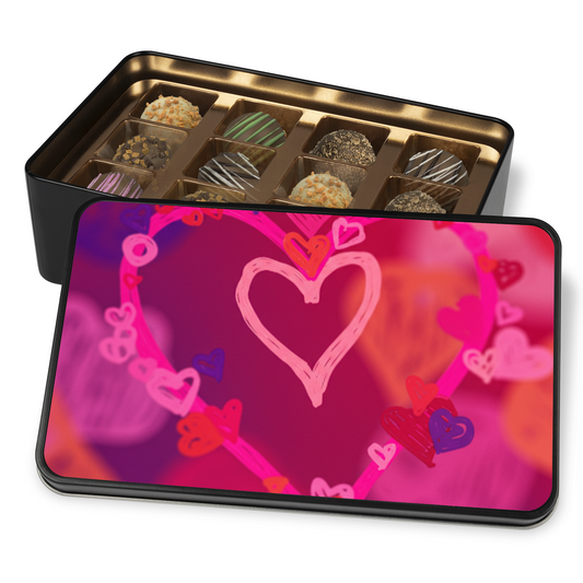 artisan chocolates, personalize the top