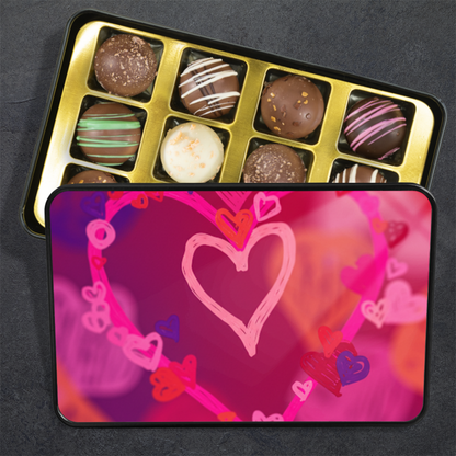 artisan chocolates, personalize the top