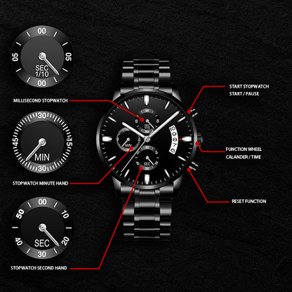 Gents Chronograph Watch & Personalized Lumen glass