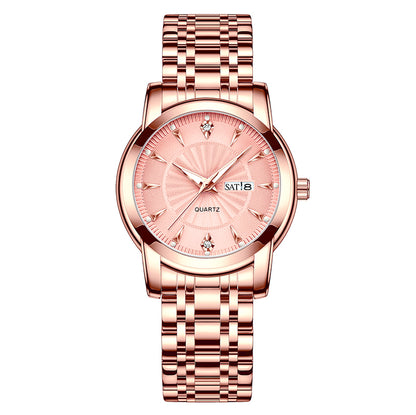 Ladies' Gold Stainless Steel Watch Features: