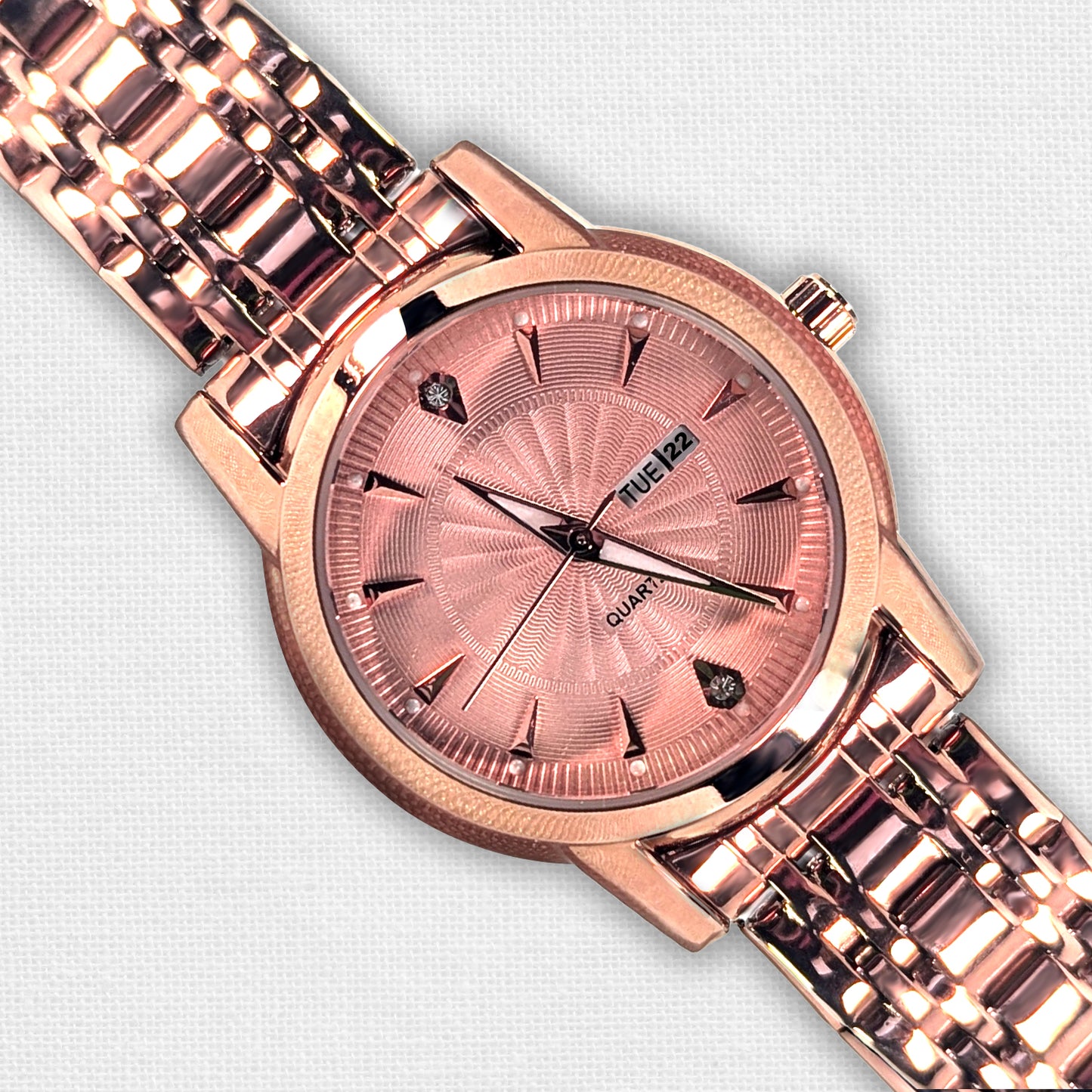 Ladies' Gold Stainless Steel Watch Features: