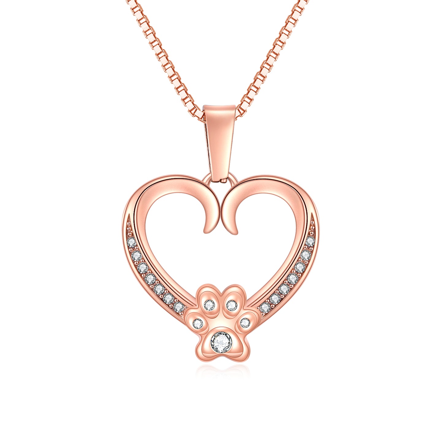 Paw Heart pendant  necklaces