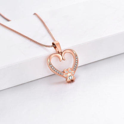 Paw Heart pendant  necklaces